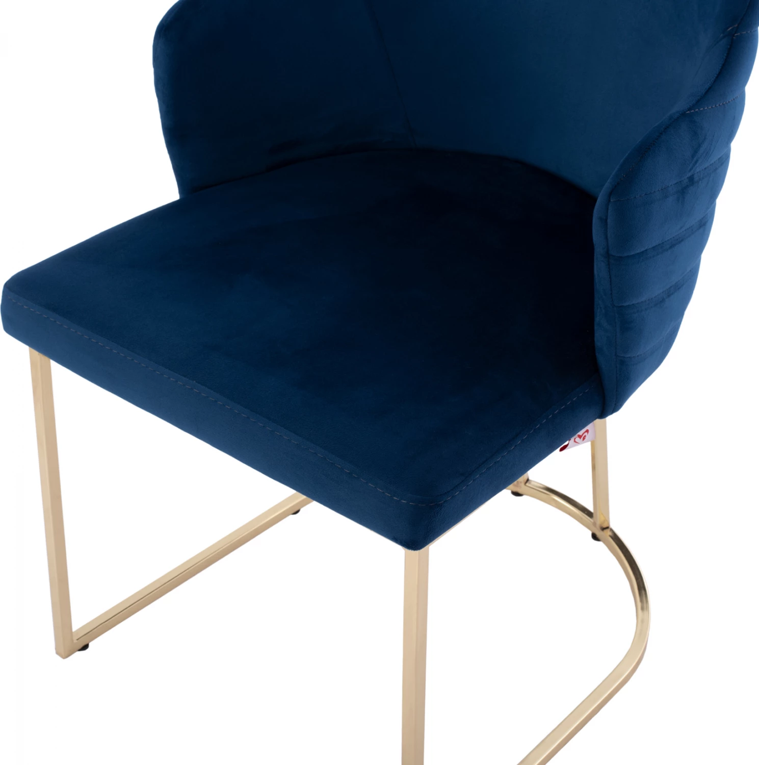 Karrige me krahë “SOLANA” FH9275.08 kadife blu me këmbë metali ngjyrë ari 54x63x87H cm., set prej 2 copë