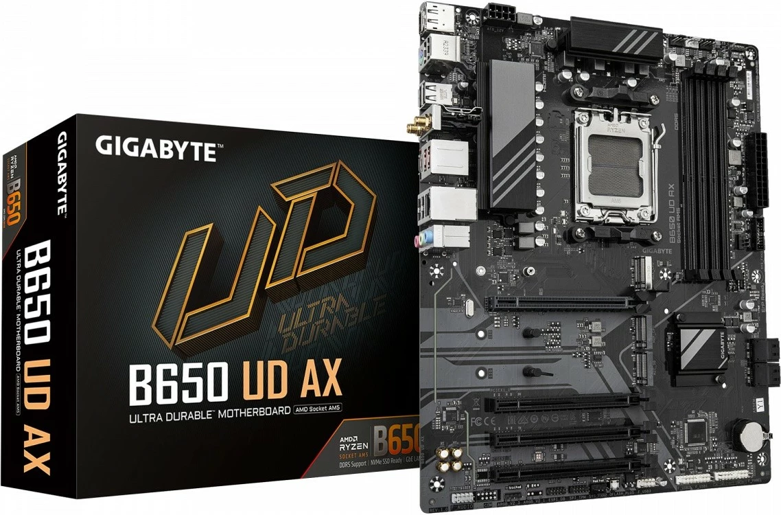 Pllakë amë Gigabyte B650 UD AX, Socket AM5, DDR5, Wi-Fi 6, ATX