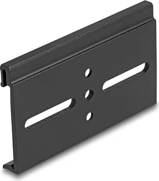 Kllip montimi DeLOCK 67147 për shinë DIN 35 mm, alumin, e zezë