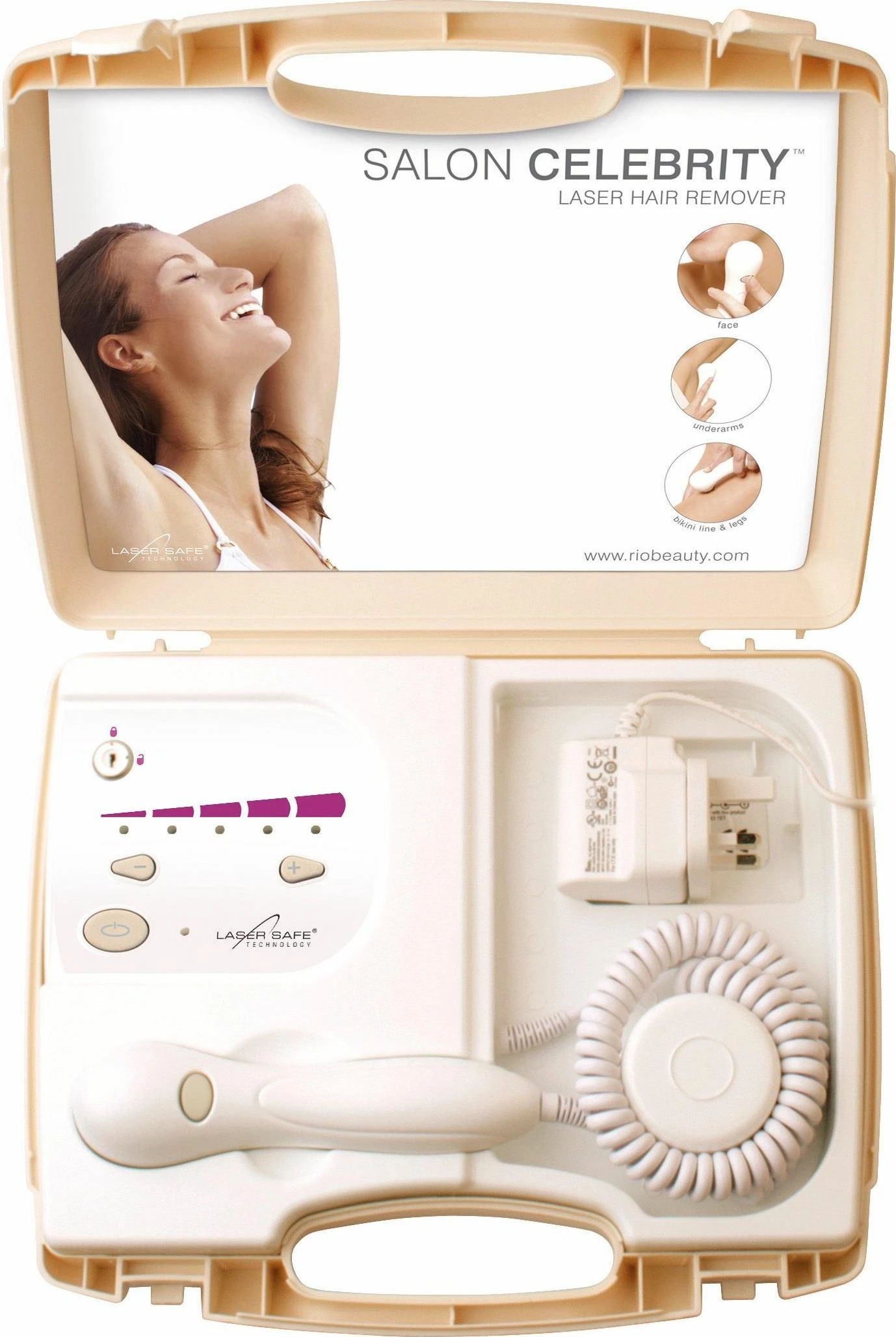 Depilator laser Rio Celebrity LAHR2-C 808nm 5 nivele, i bardhë, me valixhe