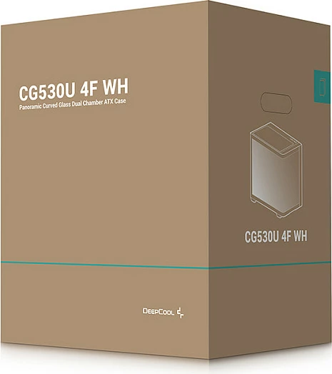 Kasë DeepCool CG530U 4F, Tower ATX/micro ATX/ITX, Tempered Glass, e bardhë