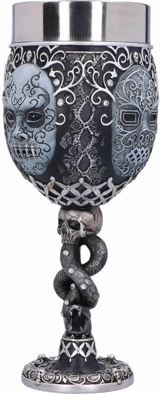 Mug koleksionist NEMESIS NOW Harry Potter Death Eater, resinë me insert inox, zi/gri