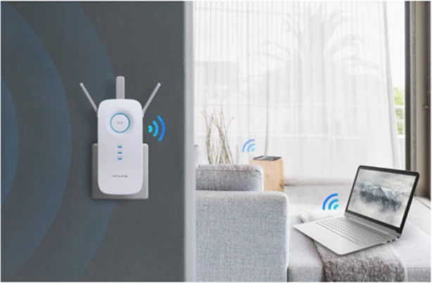 Zgjerues WiFi TP-LINK RE450 AC1750 Dual-Band, 1x Gigabit Ethernet, 3 antena, i bardhë
