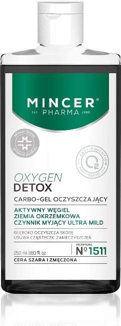 Xhel pastrues fytyre për femra Mincer Pharma Oxygen Detox Carbo-Gel Cleansing No.1511, 250ml