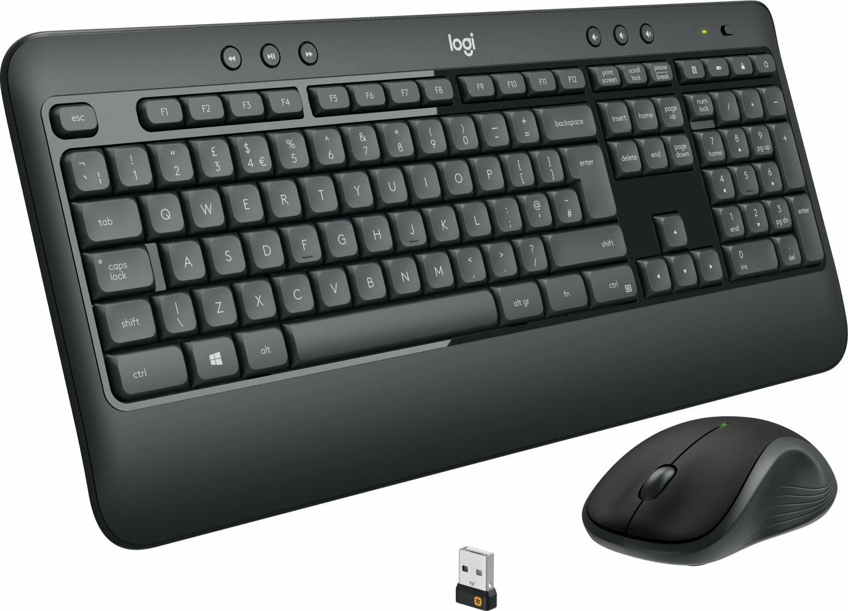 Set tastierë + maus Logitech MK540 Advanced US (920-008685), wireless USB, me pushim dore, e zezë