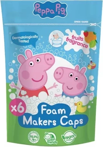 Tableta për banjo me shkumë Peppa Pig Bath Foam Toys për fëmijë 6x16g