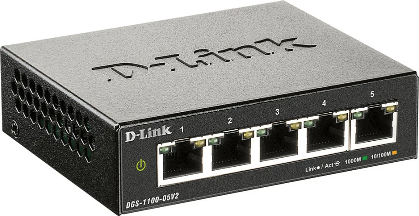 Switch D-Link DGS-1100-05V2/E, 5 porte, Gigabit, Managed, i zi