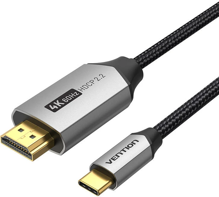 Kabllo USB-C në HDMI Vention CRBBG, 1.5m, 4K 60Hz, e zezë