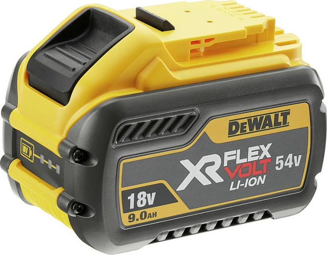 Bateri zëvendësuese DeWALT FlexVolt XR 54V 162Wh (18V 9.0Ah), e verdhë/e zezë