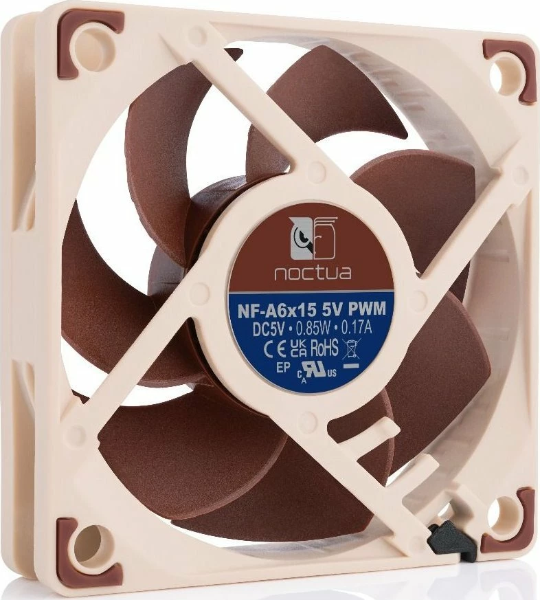 Fan kompjuteri Noctua NF-A6x15 5V PWM 60mm 15mm 4-pin, kafe