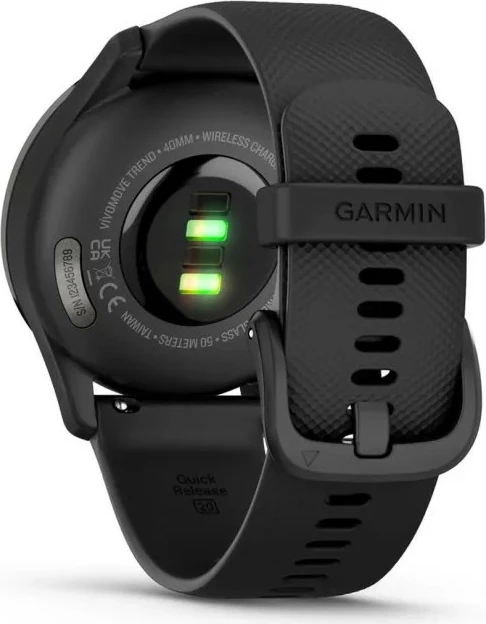Smartwatch Garmin vivomove Trend 40mm, e zezë