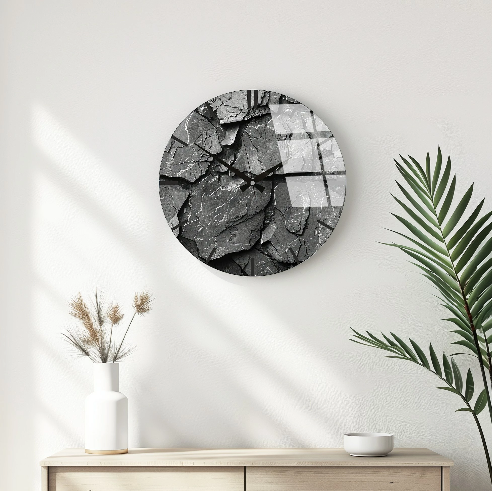 Orë muri dekorative prej xhami, Wallity Huhu328, 40x40cm