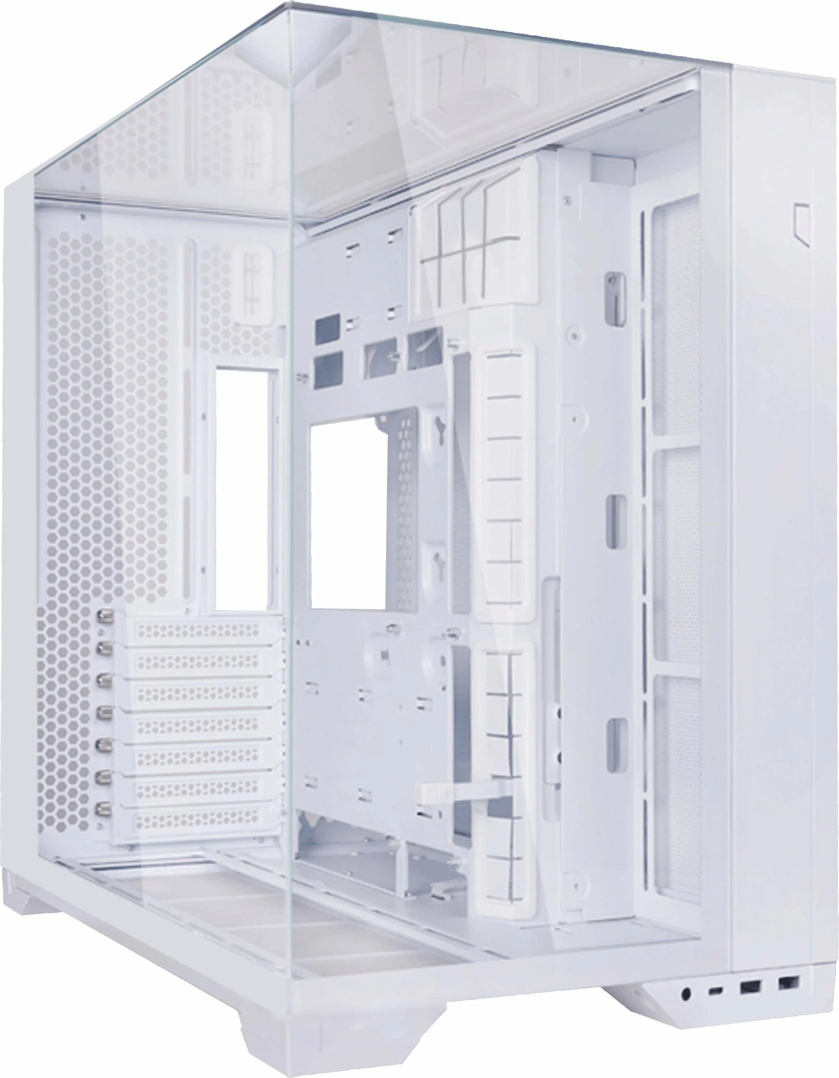 Kasë Lian Li O11 Vision Compact O11VPW Midi Tower, e bardhë