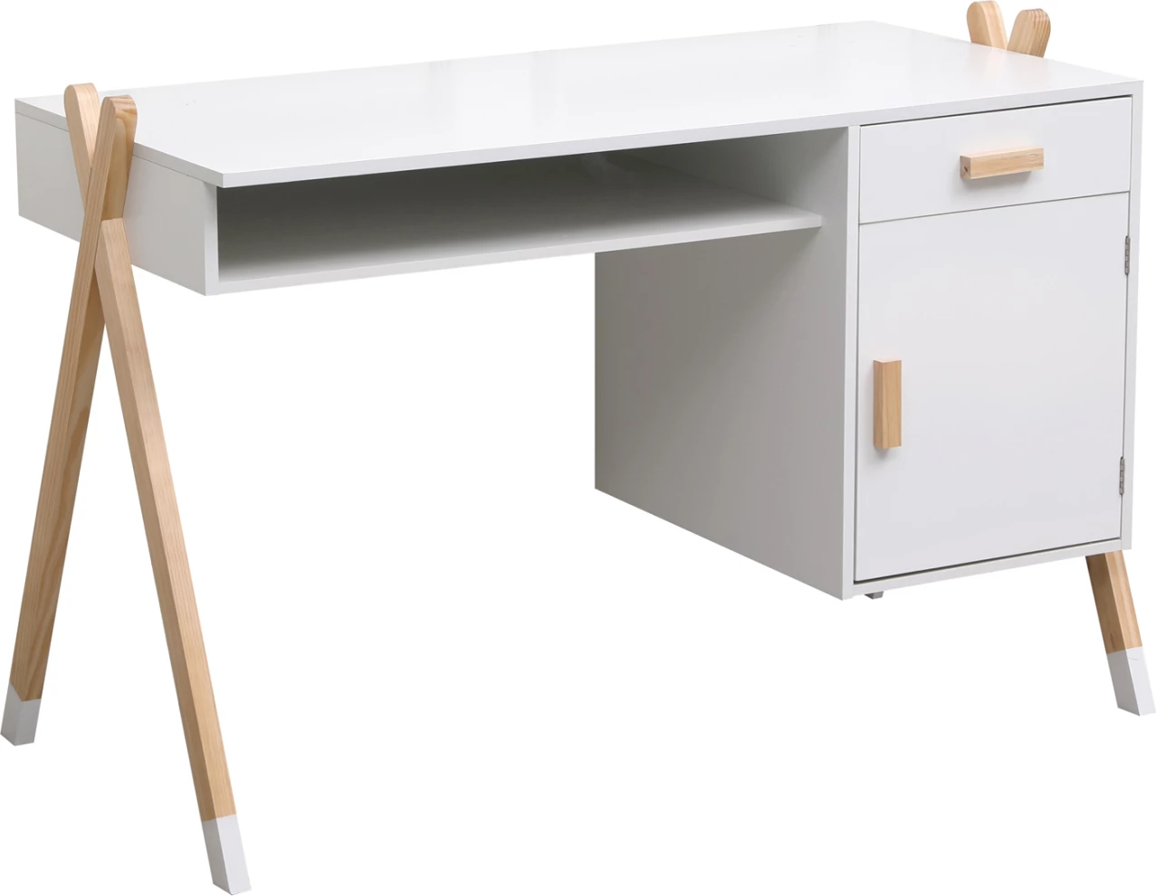 Tavolinë për fëmijë PASCHAL, melaminë-dru pishe, 120x55x75cm