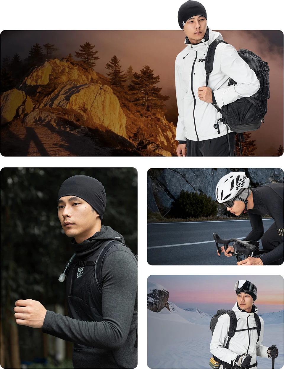 Kapelë termike Rockbros YDM002, one size/universal, e zezë