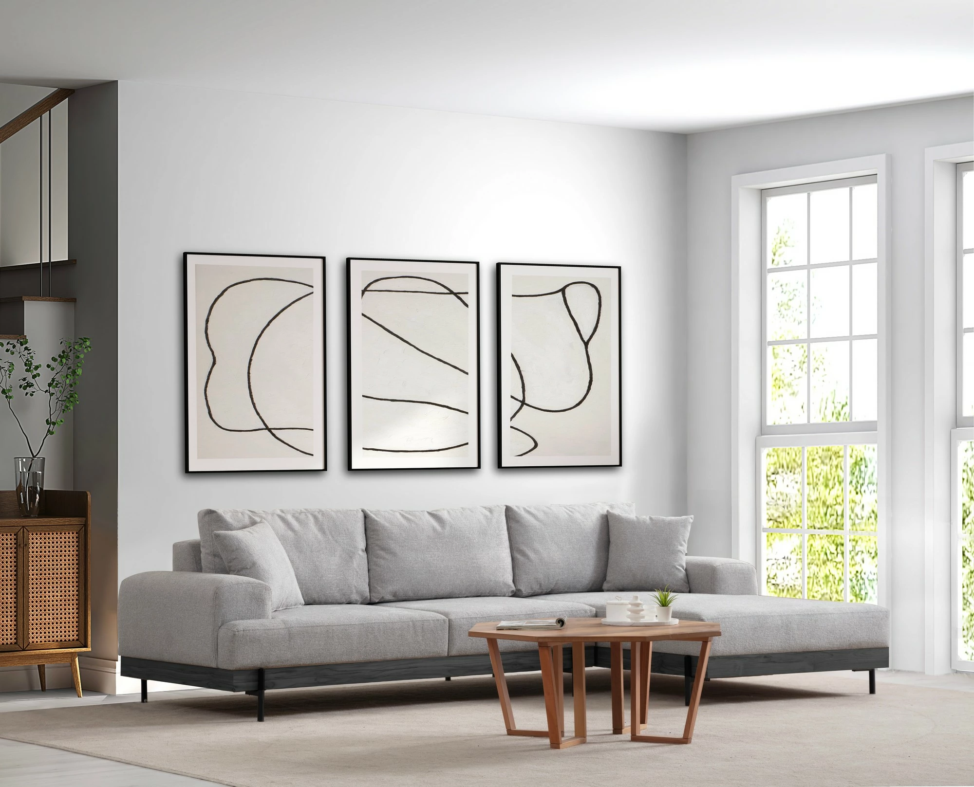 Këndore Atelier del Sofa, gri, e djathtë