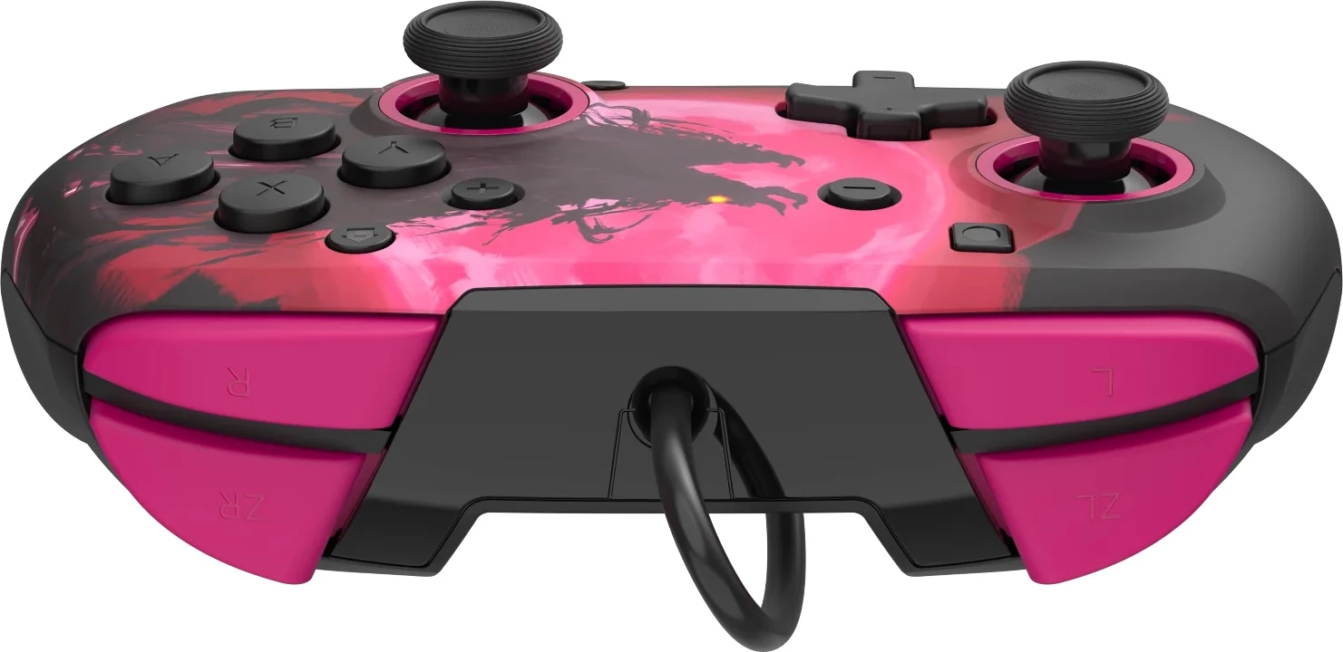 Kontroller me kabllo PDP REMATCH Calamity Ganon, jack 3.5mm, paddle mbrapa, për Nintendo Switch/Switch OLED/Switch 2, zi/rozë