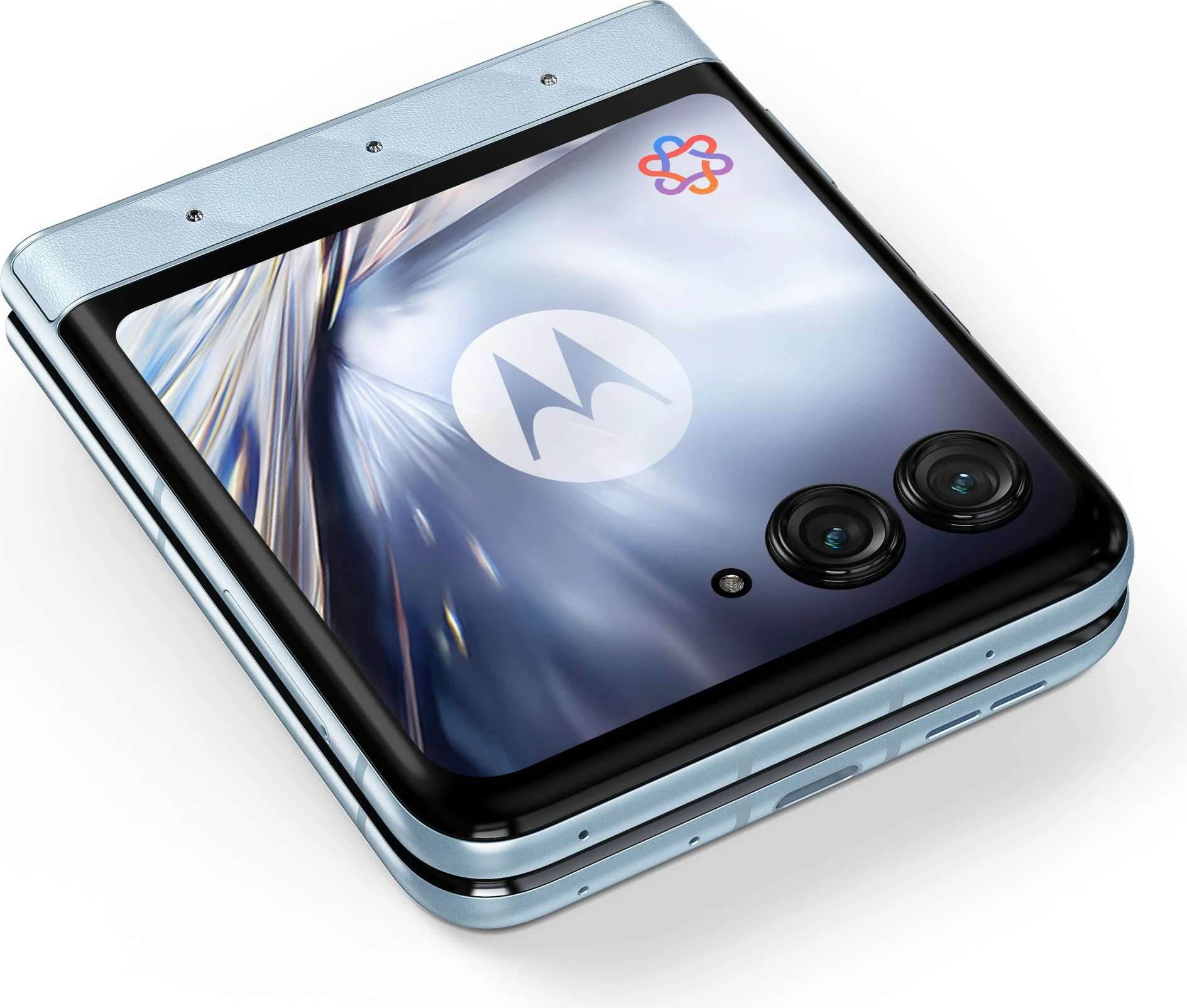 Celular Motorola razr60 + kufje Buds Loop, Swarovski Edition, blu