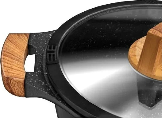 Set enësh gatimi Smile MGK-23, 8 pjesë, alumini, doreza të zeza, kapakë qeramike