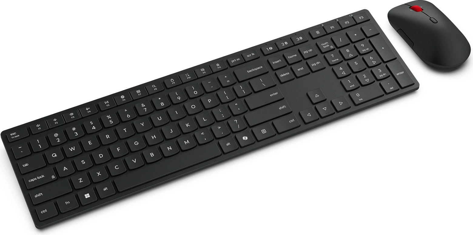 Set tastierë + maus Lenovo 4X31S04814, Wireless RF + Bluetooth, full-size, i zi
