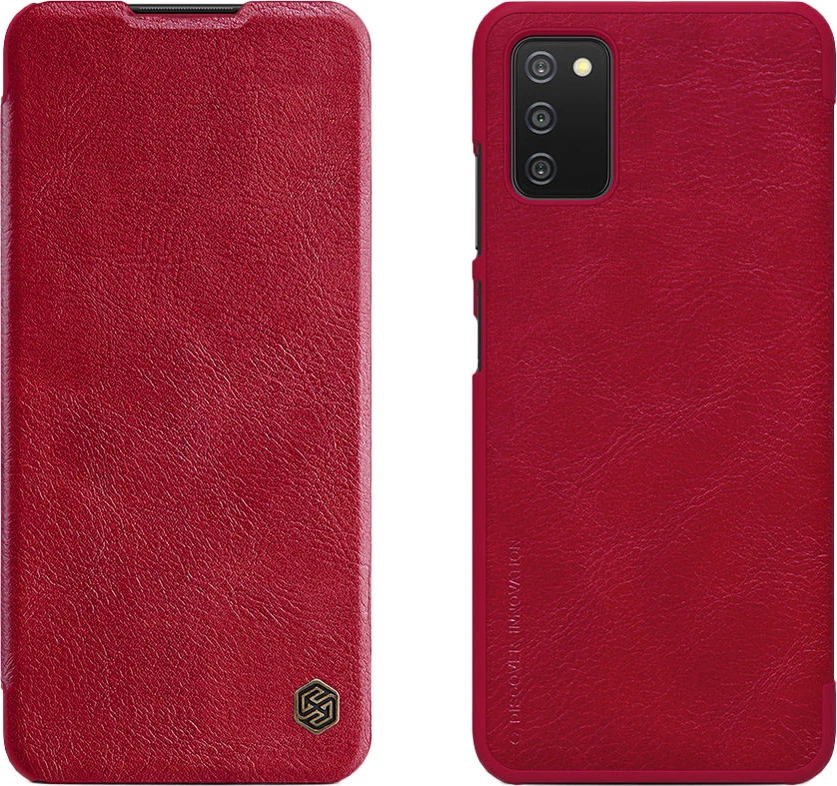 Mbështjellës Nillkin Qin për Samsung Galaxy A03s, lëkurë, i kuq