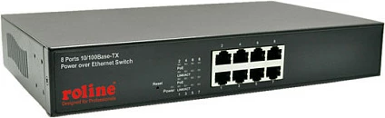 Switch ROLINE PoE Fast Ethernet, 8 porta, 10/100 Mbps, 130W, i zi