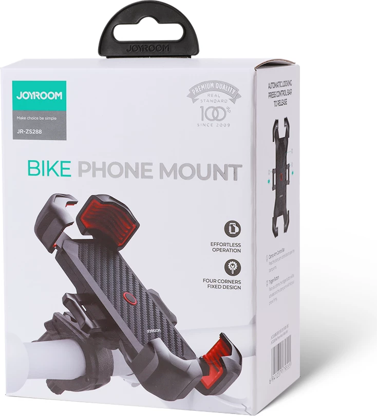 Mbajtës telefoni për bicikletë/skuter/moto Joyroom JR-ZS288, 4.7-7\", 15-31mm, i zi