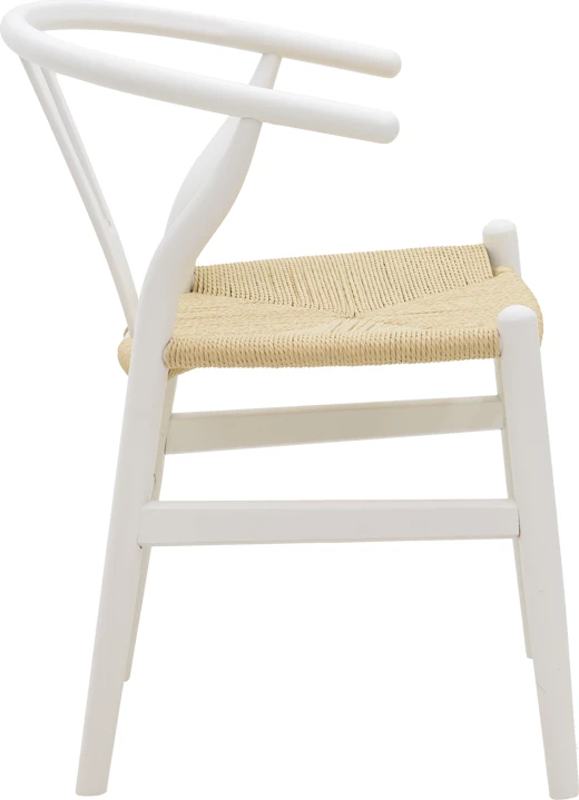 Karrige Wishbone, dru ahu, ulëse me litar, ngjyrë natyrale, 53x55x76cm