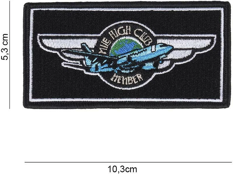 Emblema pëlhure Fostex Garments Patch Mile high club with hook and loop #13025