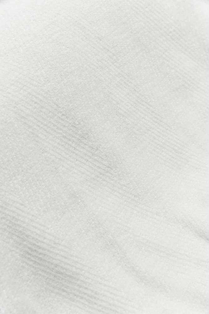 Mbulesë dekorative BELUD, pëlhurë e bardhë, 180x240cm