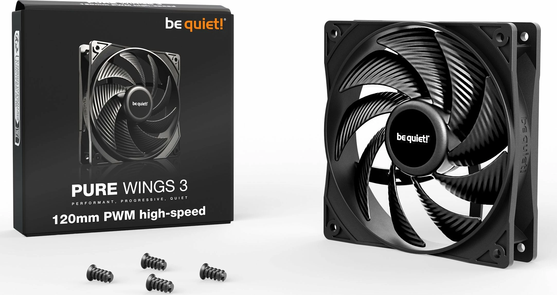 Ventilator PC be quiet! Pure Wings 3 BL106 120mm PWM High-Speed, zi, 1 copë