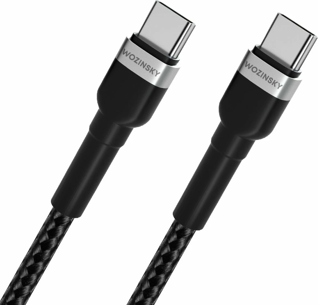 Kablë USB-C në USB-C Wozinsky WNBCC2 PD 65W 2 m, e zezë, 1 copë