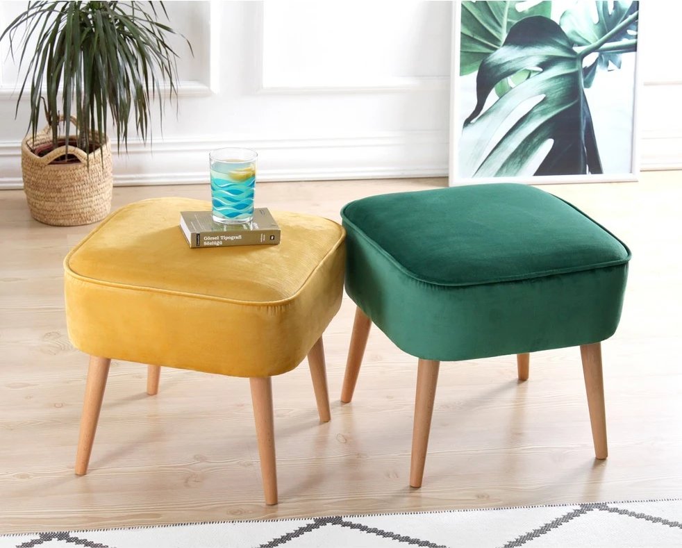 Puf Atelier del Sofa, Moouv 7085, kadife, ngjyrë e verdhë
