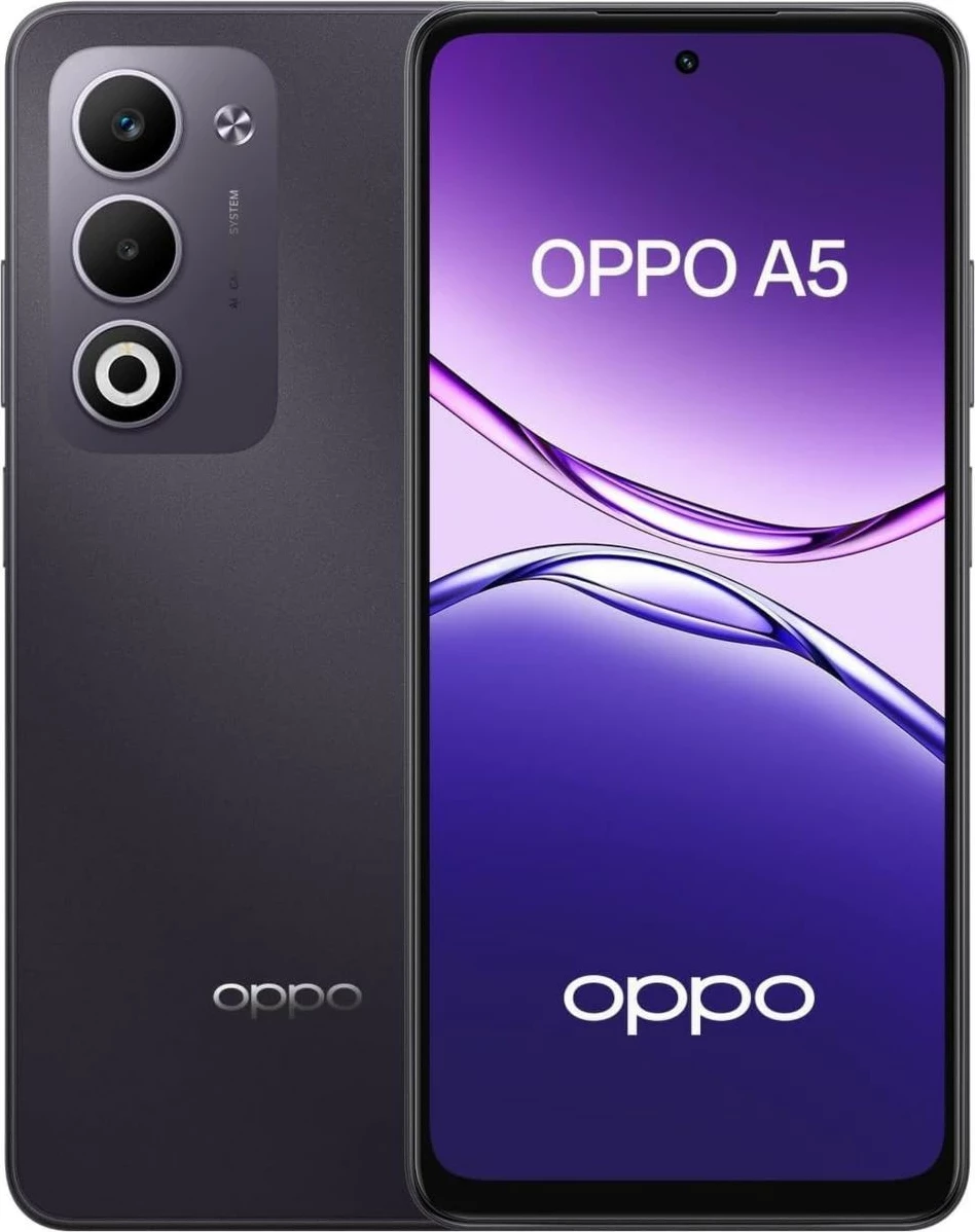 Celular OPPO A5 6+128GB 6.67 inç Dark Purple