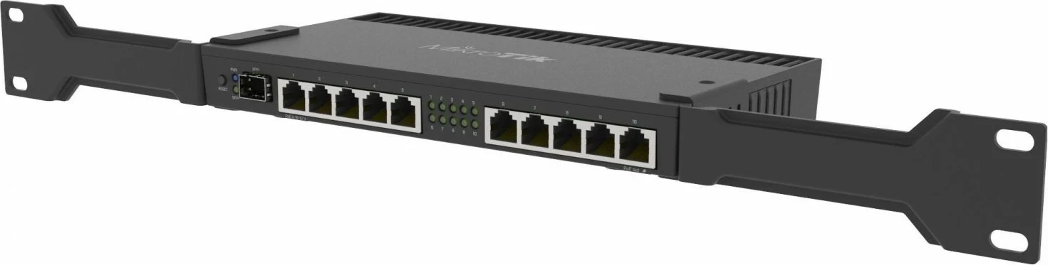 Router MikroTik RB4011IGS+RM, 10 porte LAN, 1 portë 10G SFP+