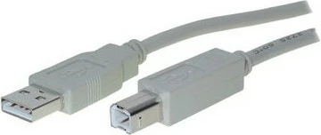 Kabëll USB No-Name 3m USB 2.0 A - USB 2.0 B, Gri
