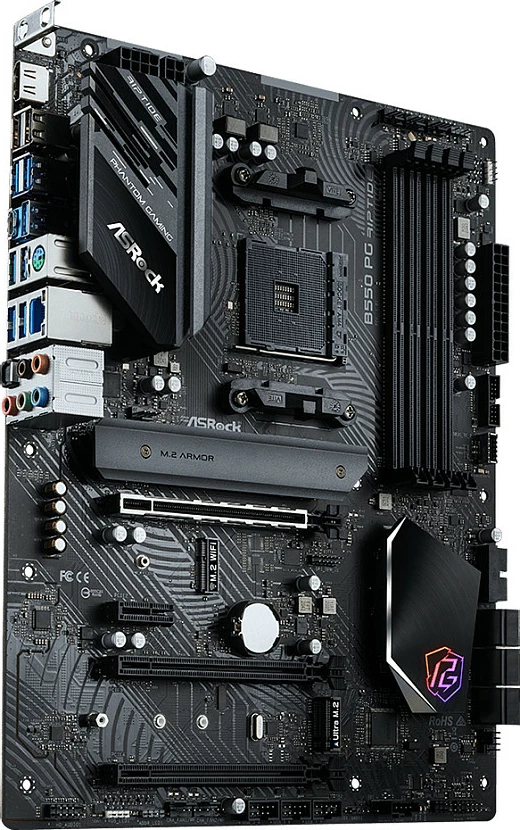 Pllakë amë ASRock B550 PG Riptide, ATX, për Ryzen, 128GB DDR4, Ethernet 2.5G