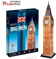 Puzëll 3D Cubicfun Big Ben Clock C094H 44-47 copë