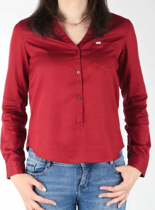 Këmishë femrash Lee, burgundy