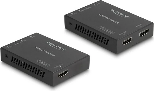 HDMI extender DeLOCK 65955, 4K 60Hz, mbi Cat6/Cat6a deri 70m, PoC, i zi