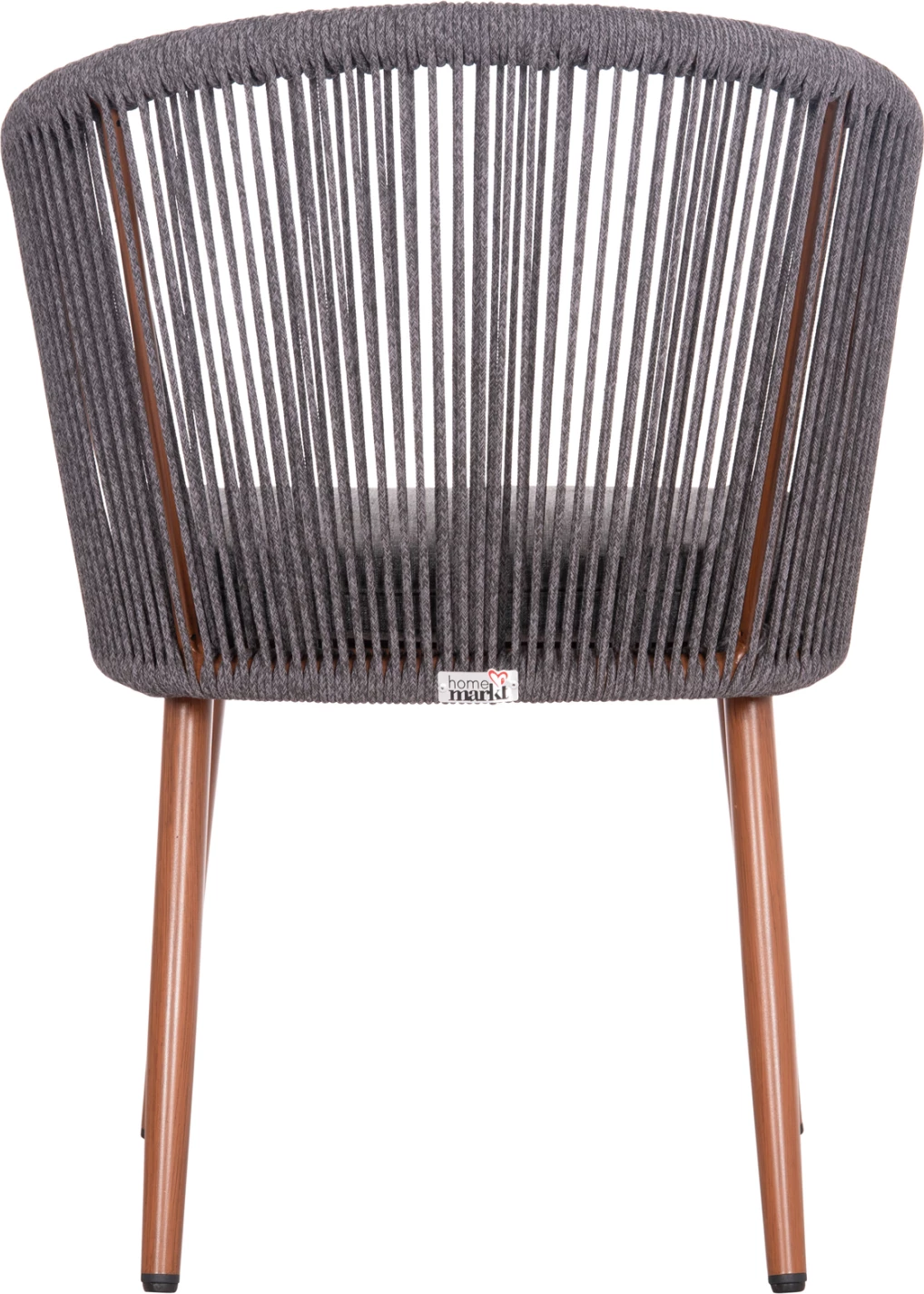 Karrige për ngrënie HARRIET FH5548.11, alumin kafe, kornizë gri, 60x62x80.5 cm, set prej 4 copash