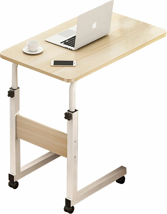 Tavolinë anësore Talf me rrota, ngjyrë bardhë-arre, 60x40x85cm