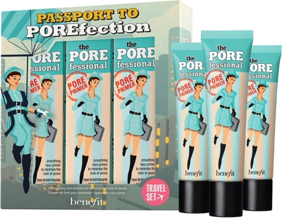 Set bazash për fytyrë Benefit Passport to Porefection Porefessional, 3x22ml