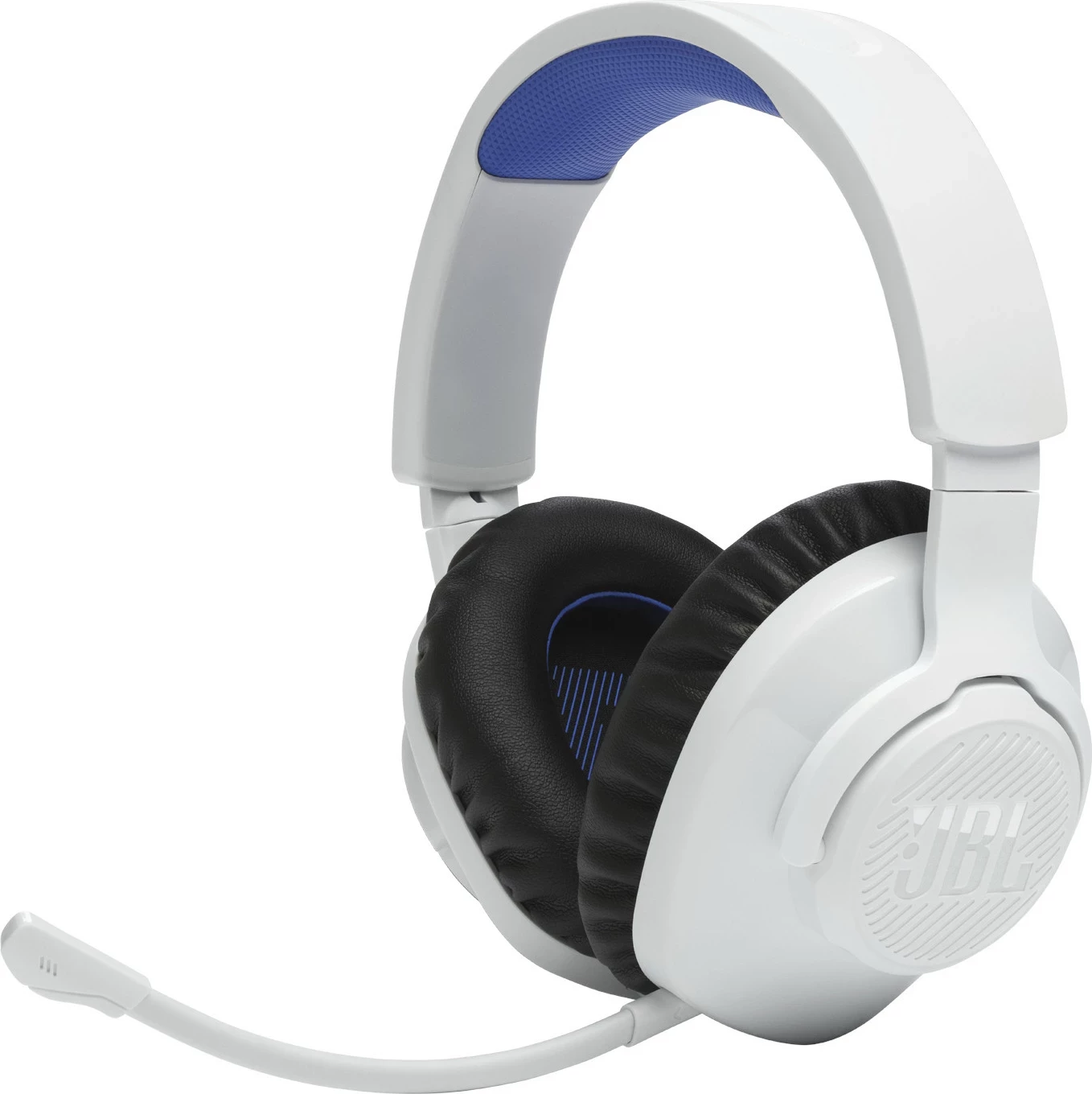 Kufje gaming JBL Quantum 360P, wireless, mikrofon i shkëputshëm, bateri 22 orë, bardhë dhe kaltër