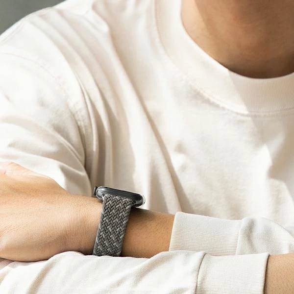 Rrip Uniq Aspen për Apple Watch 42/44/45mm, Gri