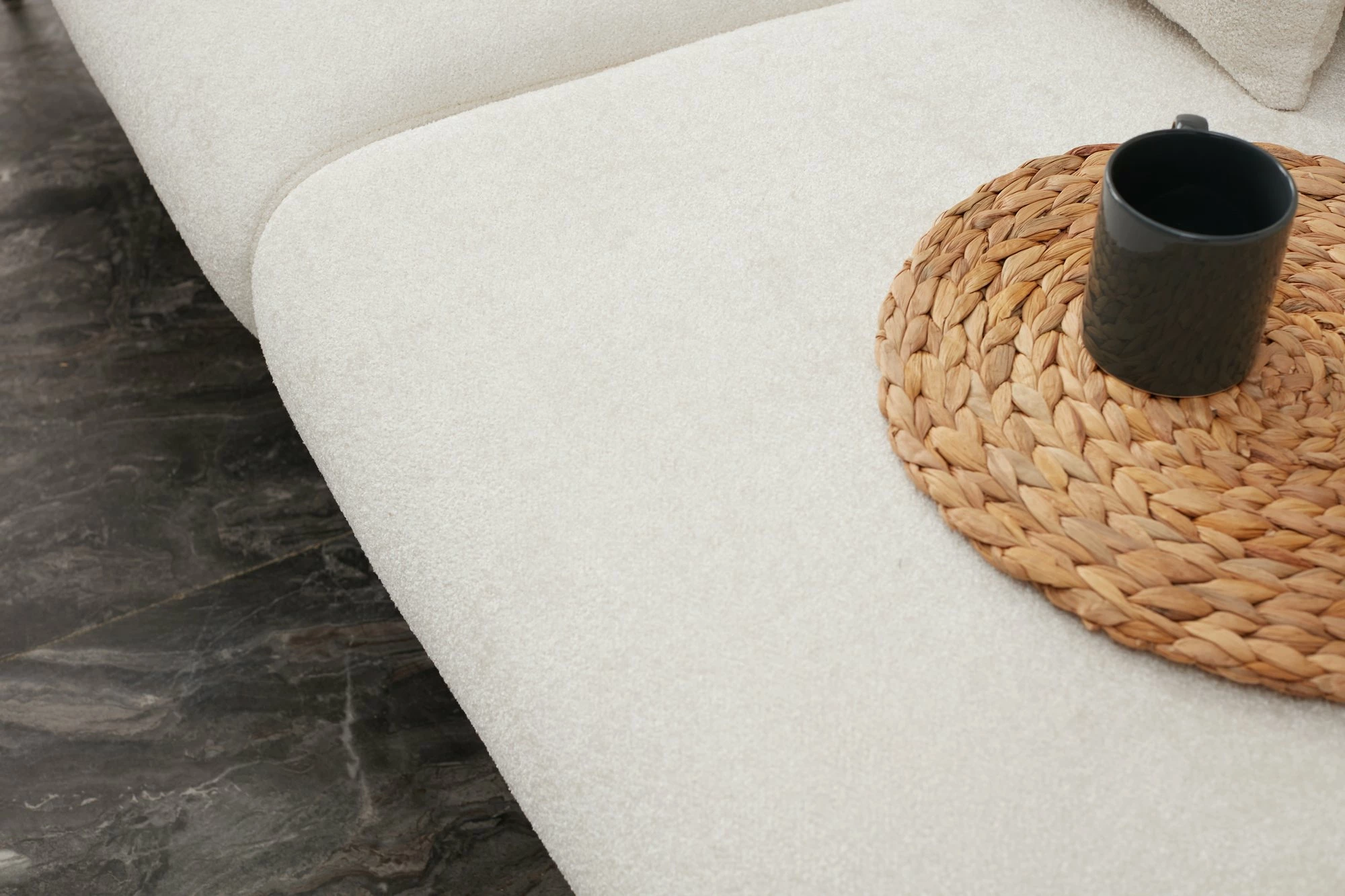 Kënd-sofë krevati Atelier del Sofa, Simena, kënd i djathtë, krem