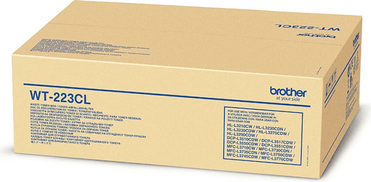 Kontejner mbeturine Toner Brother WT-223CL, kapacitet 50,000 faqe, për HL-L3210CW/HL-L3230CDW/HL-L3270CDW/HL-L3290CDW dhe MFC-L3710CW/MFC-L3750CDW/MFC-L3770CDW, zi/jeshile