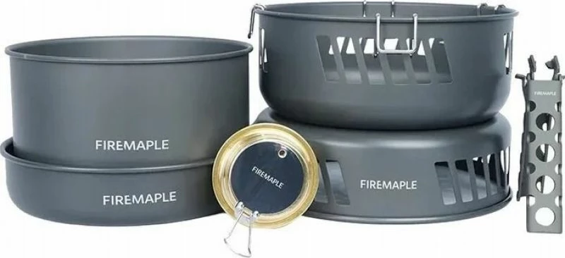 Set gatimi Fire Maple me djegës alkooli, gri e errët