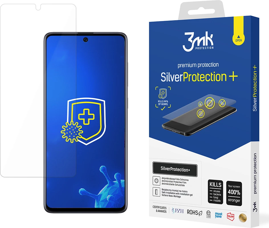 Folje mbrojtëse për ekran Samsung Galaxy A71 4G, 3mk SilverProtection+, Transparent
