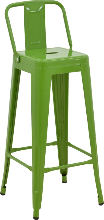 Karrige për bar me mbështetëse Utopia, metalike, ngjyrë e gjelbër, 42x42x97cm